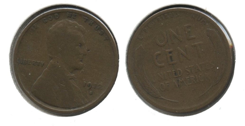 1912-S Lincoln Cent Good-4 #t