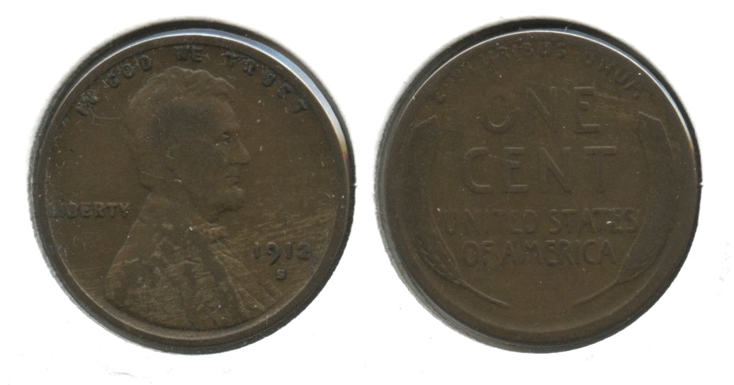 1912-S Lincoln Cent Good-4 #u