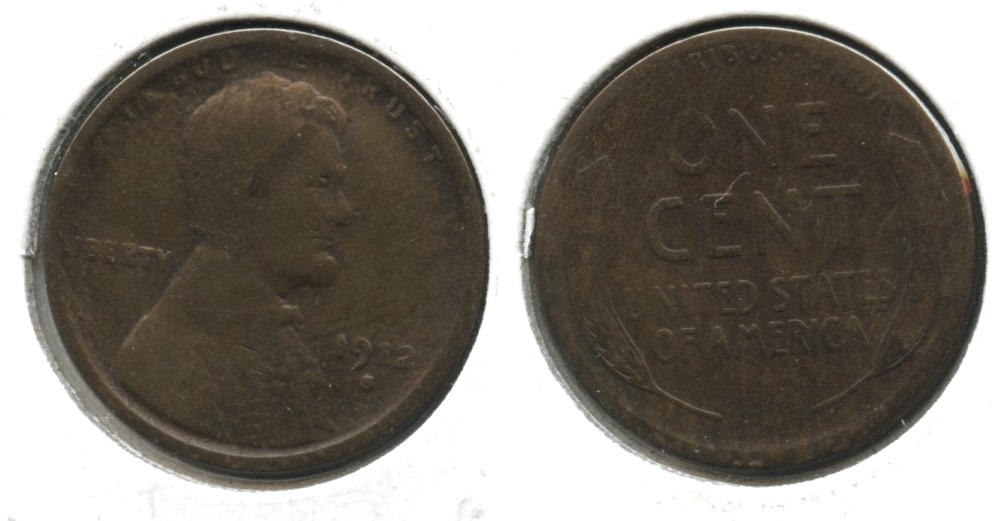 1912-S Lincoln Cent Good-4 #v Cleaned Retoned