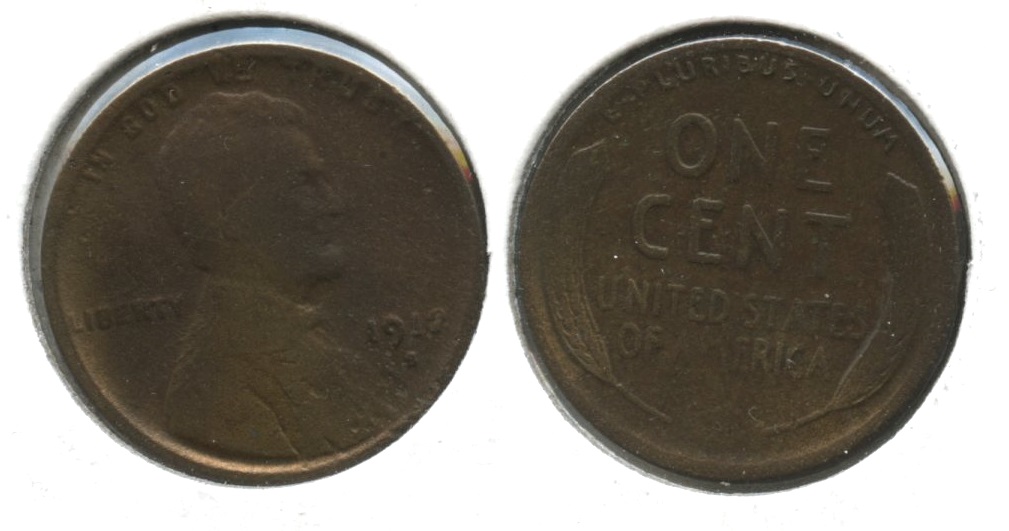 1912-S Lincoln Cent Good-4 #x Lightly Porous