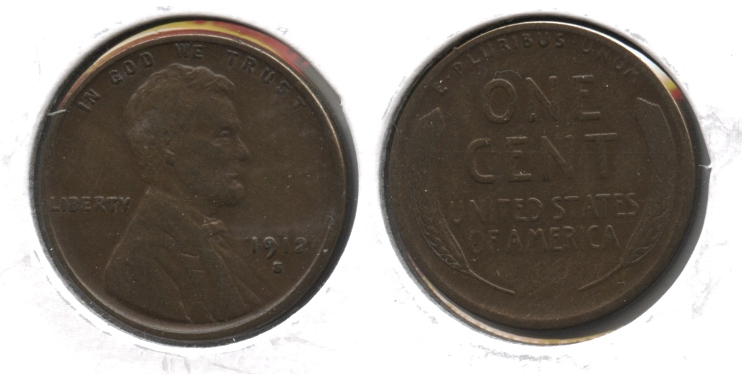 1912-S Lincoln Cent VF-20 #b
