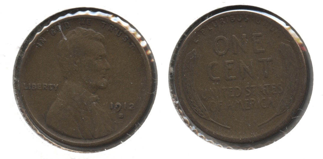1912-S Lincoln Cent VF-20 #h