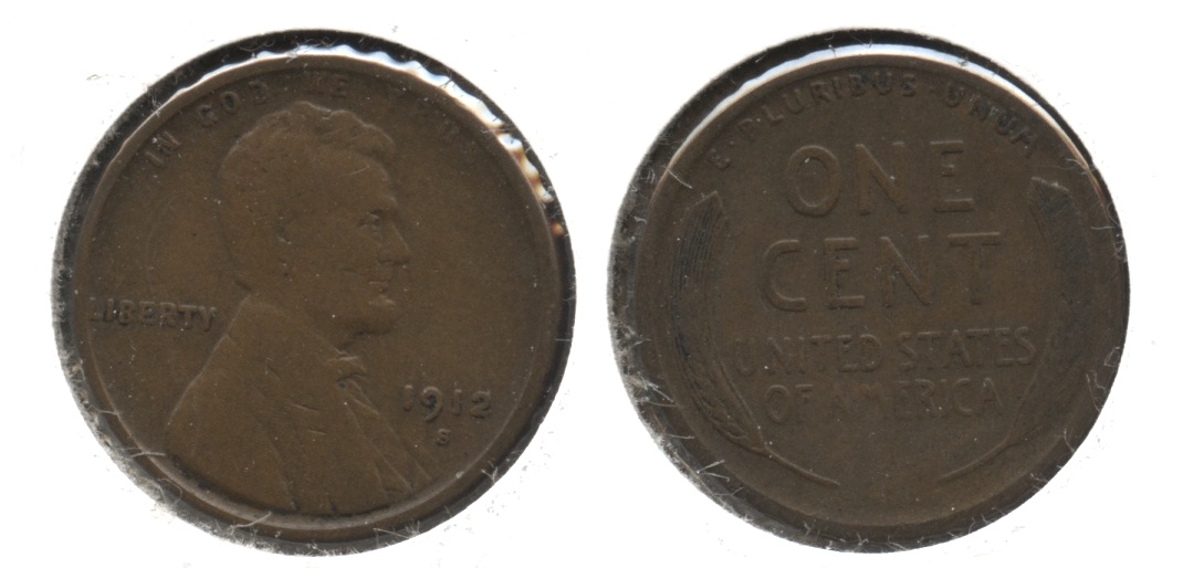 1912-S Lincoln Cent VG-8 #c