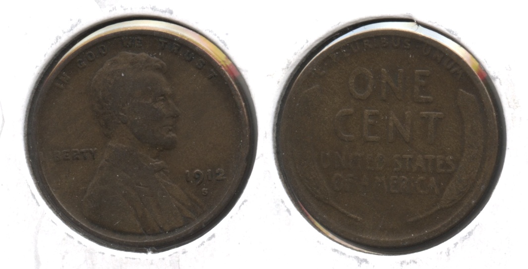 1912-S Lincoln Cent VG-8 #h