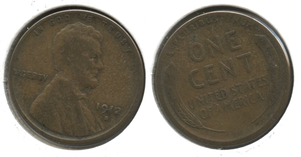 1912-S Lincoln Cent VG-8 #o