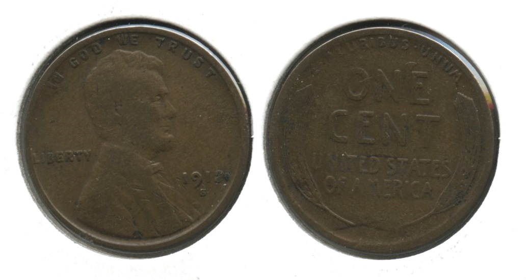 1912-S Lincoln Cent VG-8 #p