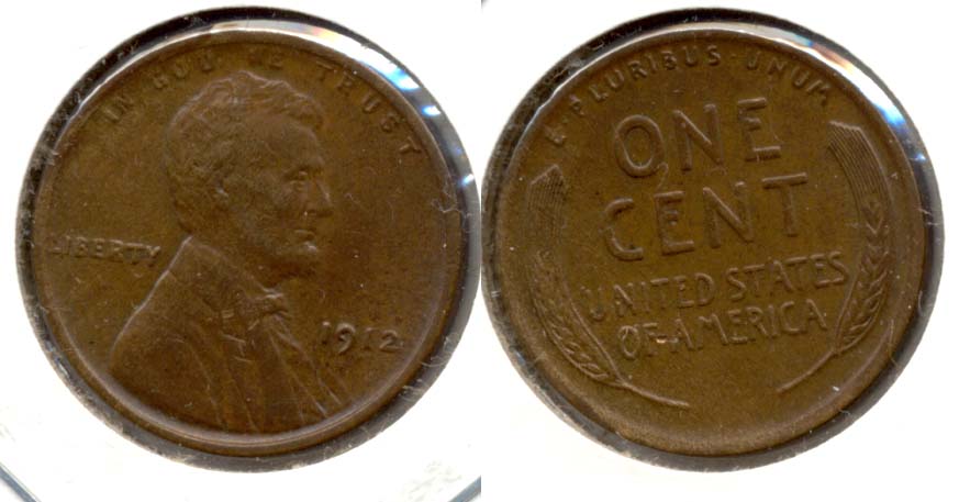 1912 Lincoln Cent AU-50 b