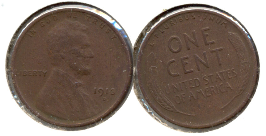 1913-D Lincoln Cent VF-20 b