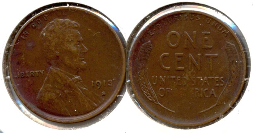 1913-S Lincoln Cent EF-40