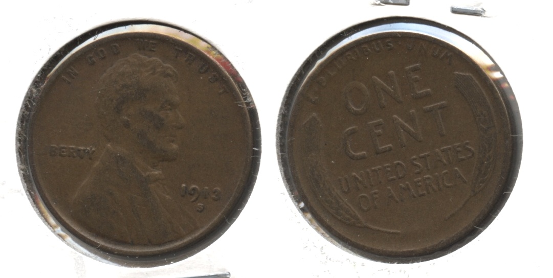 1913-S Lincoln Cent Fine-12 #g