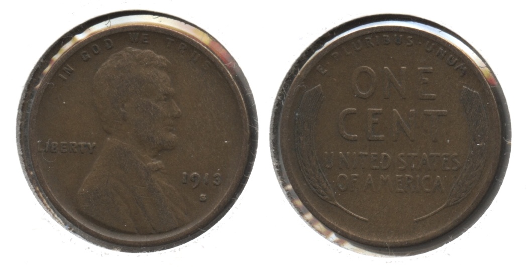 1913-S Lincoln Cent Fine-12 #k