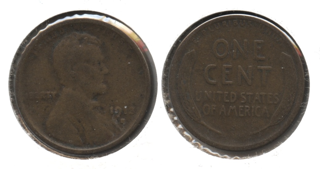 1913-S Lincoln Cent Fine-12 #p