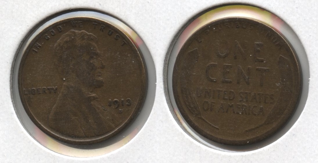 1913-S Lincoln Cent Good-4 #ac