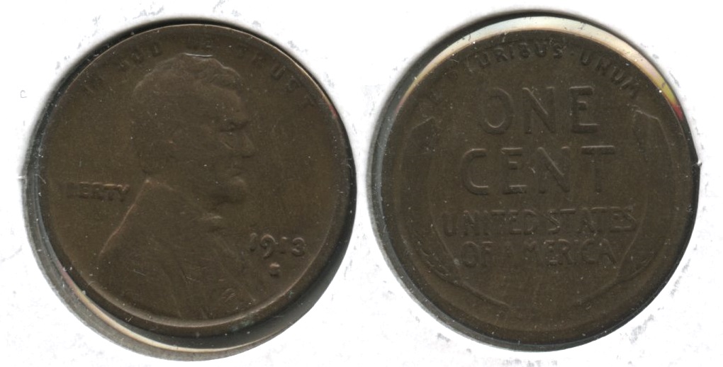 1913-S Lincoln Cent Good-4 #ae Cleaned Retoned