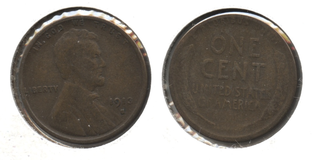 1913-S Lincoln Cent Good-4 #b