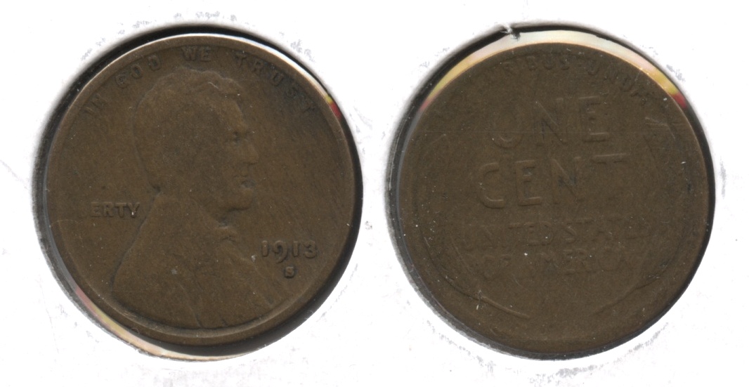 1913-S Lincoln Cent Good-4 #f