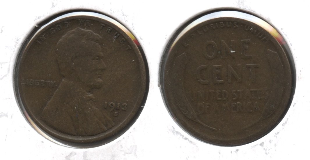 1913-S Lincoln Cent Good-4 #g