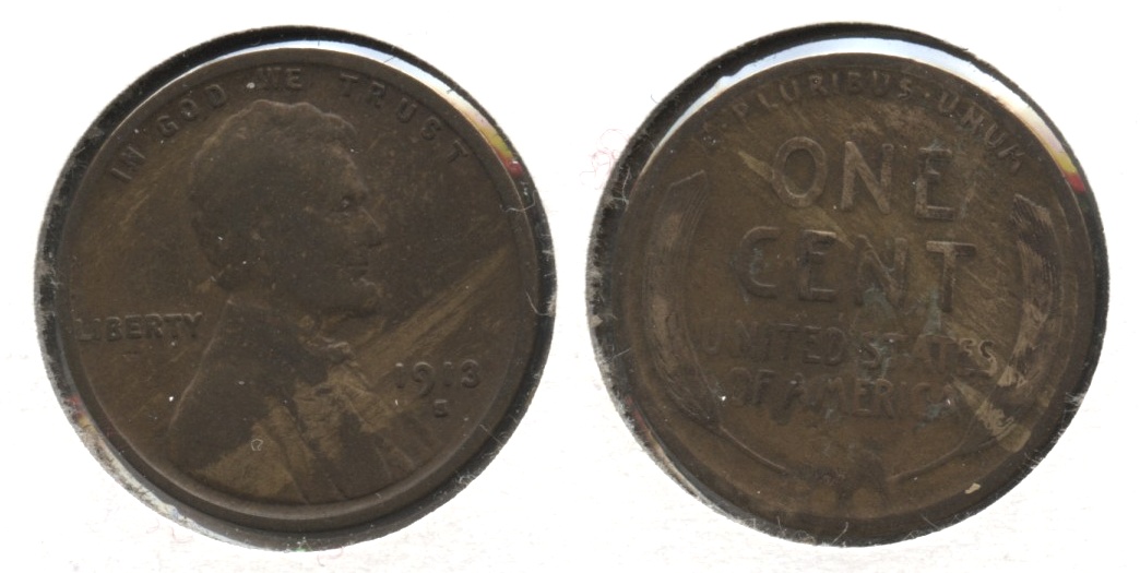 1913-S Lincoln Cent VG-8 #a