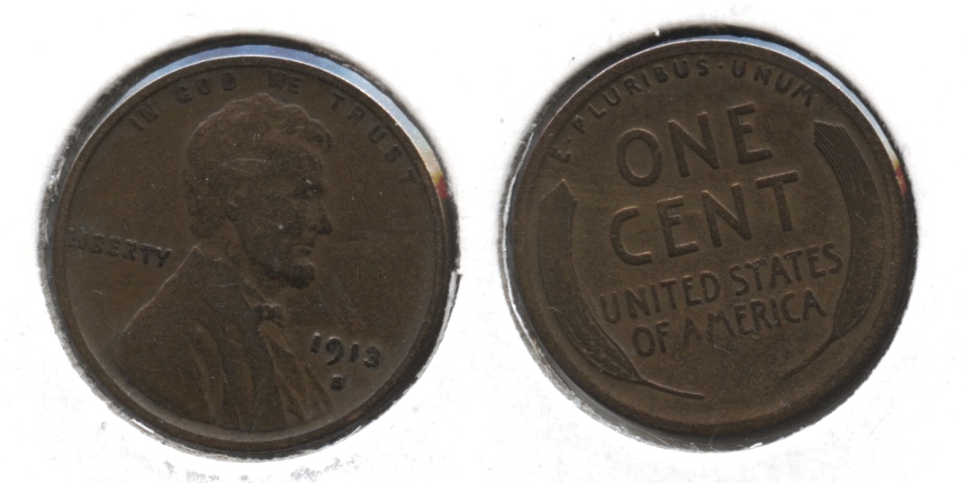 1913-S Lincoln Cent VG-8 #aa Cleaned
