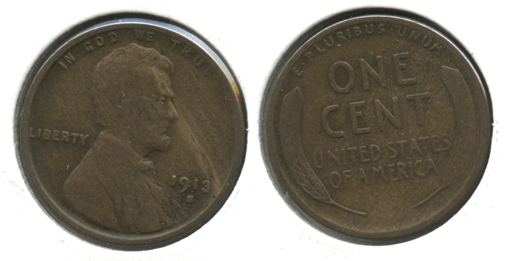 1913-S Lincoln Cent VG-8 #ae