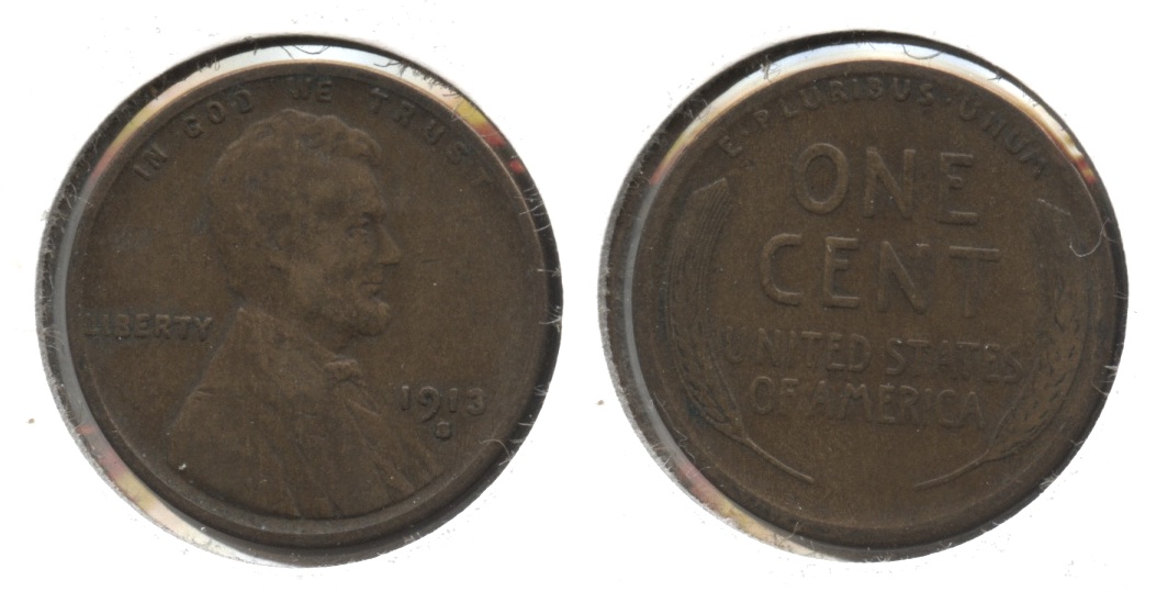 1913-S Lincoln Cent VG-8 #h