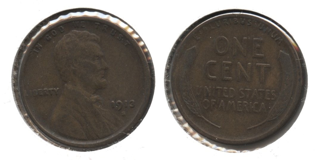 1913-S Lincoln Cent VG-8 #k