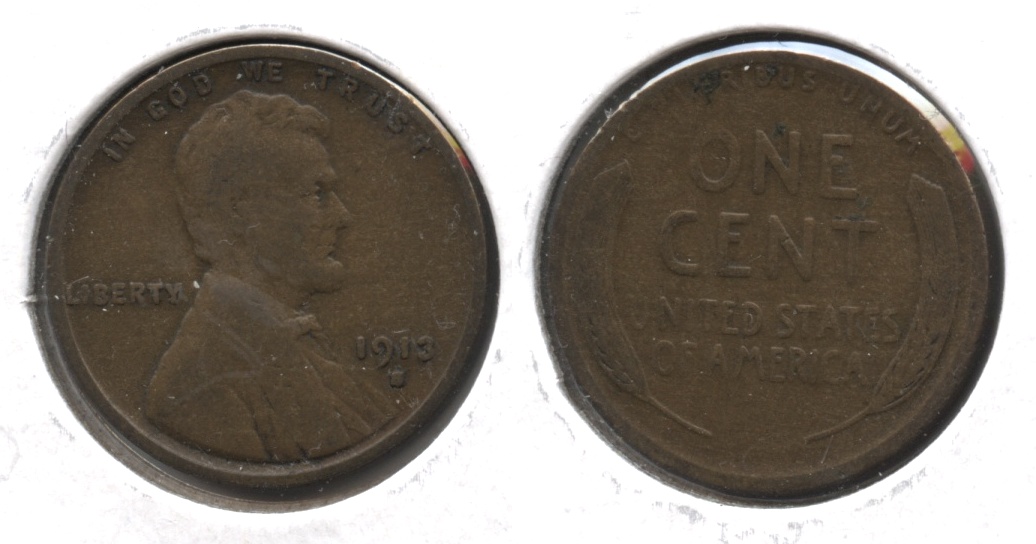 1913-S Lincoln Cent VG-8 #o