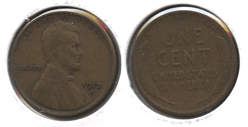 1913-S Lincoln Cent VG-8 #u