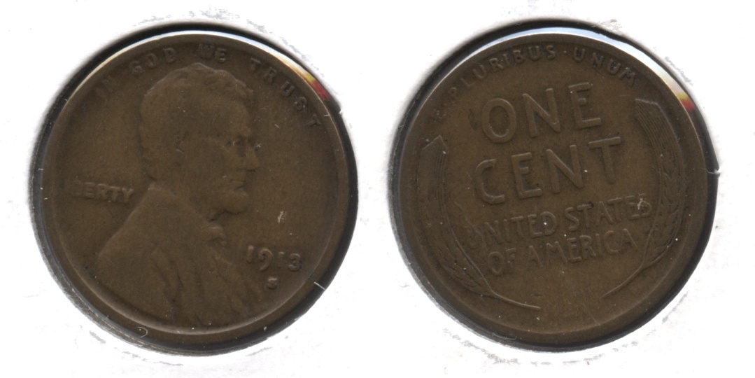 1913-S Lincoln Cent VG-8 #x