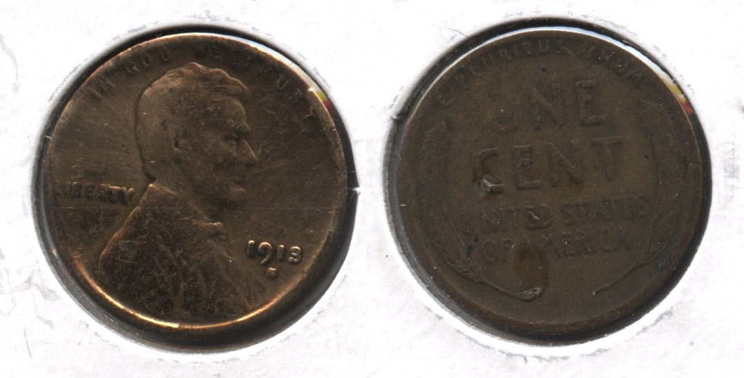 1913-S Lincoln Cent VG-8 #z Polished Obverse