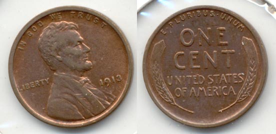 1913 Lincoln Cent AU-50