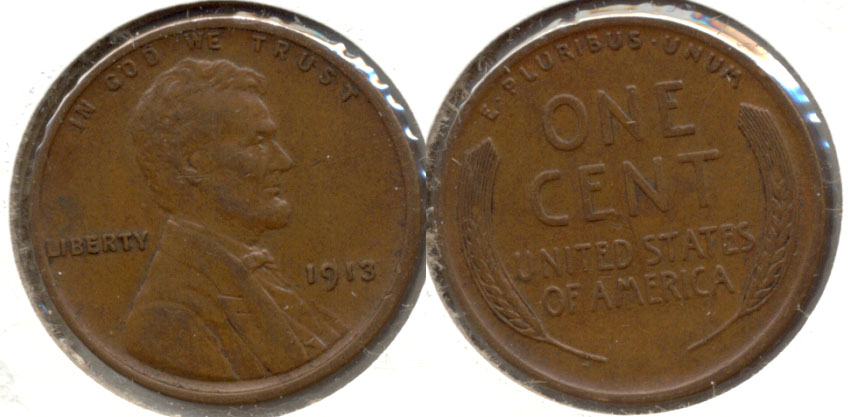 1913 Lincoln Cent AU-50 a