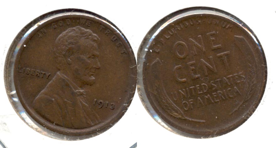 1913 Lincoln Cent AU-50 d