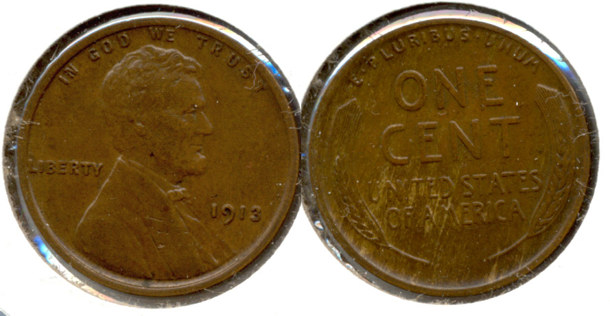 1913 Lincoln Cent EF-40 a