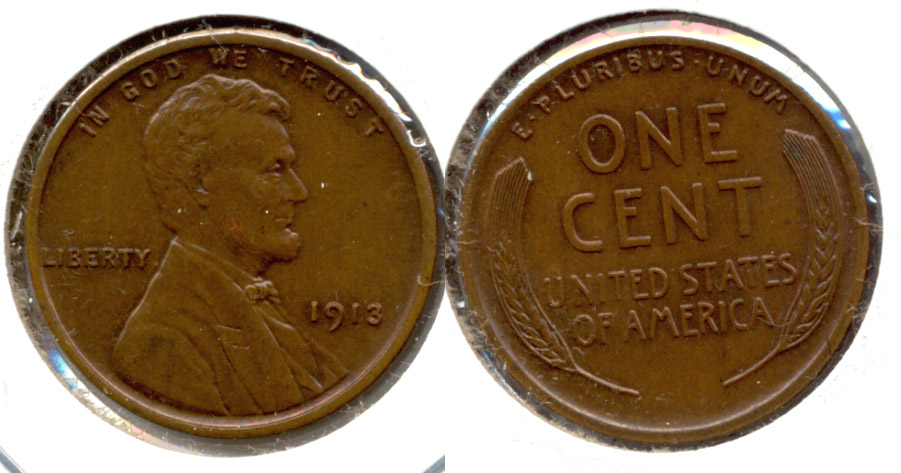1913 Lincoln Cent MS-63 Brown