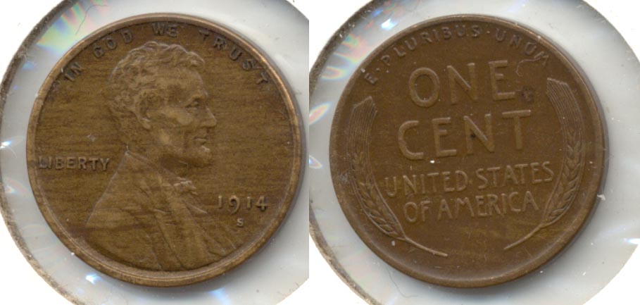 1914-S Lincoln Cent EF-45