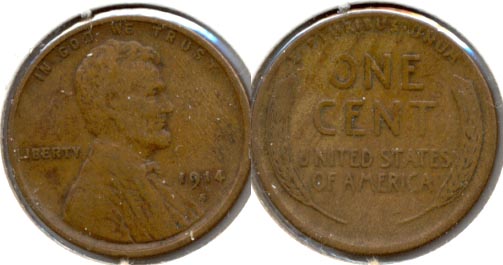 1914-S Lincoln Cent Fine-12
