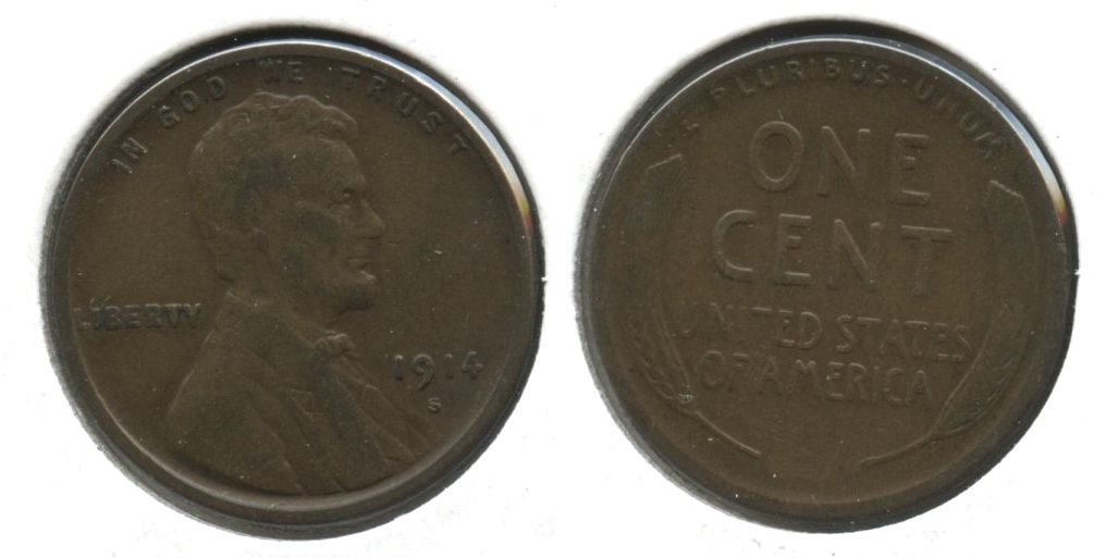 1914-S Lincoln Cent Fine-12 #ac