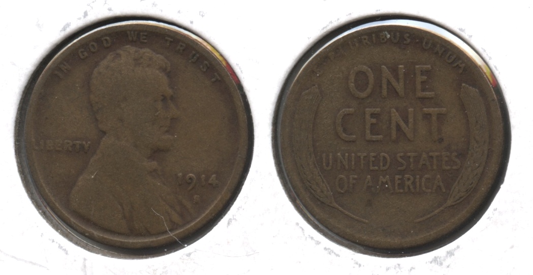 1914-S Lincoln Cent Fine-12 #j