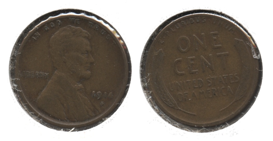 1914-S Lincoln Cent Fine-12 #k