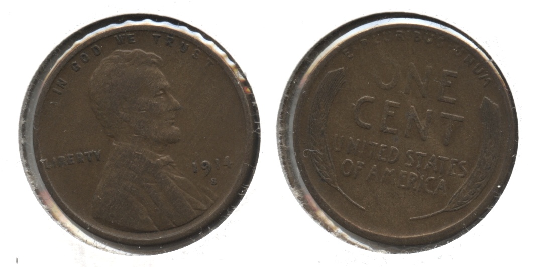 1914-S Lincoln Cent Fine-12 #n