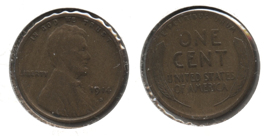 1914-S Lincoln Cent Fine-12 #p