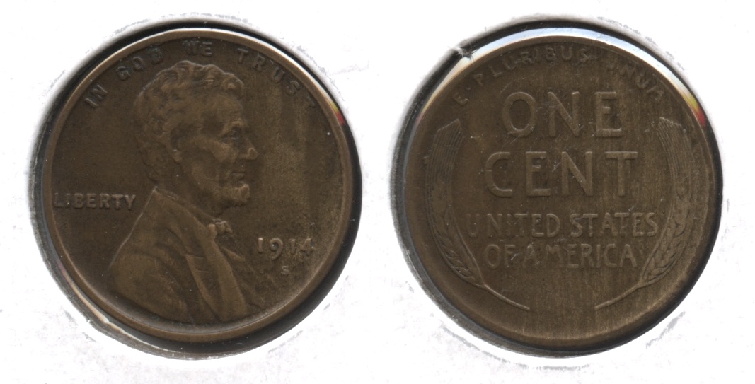 1914-S Lincoln Cent VF-20 #d