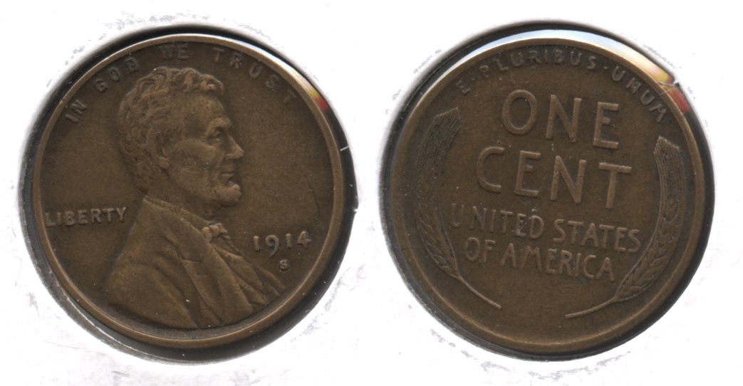 1914-S Lincoln Cent VF-20 #g