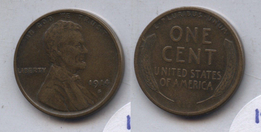 1914-S Lincoln Cent VF-20 #m
