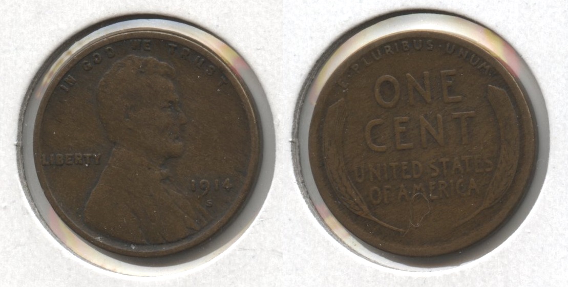 1914-S Lincoln Cent VG-8 #ad