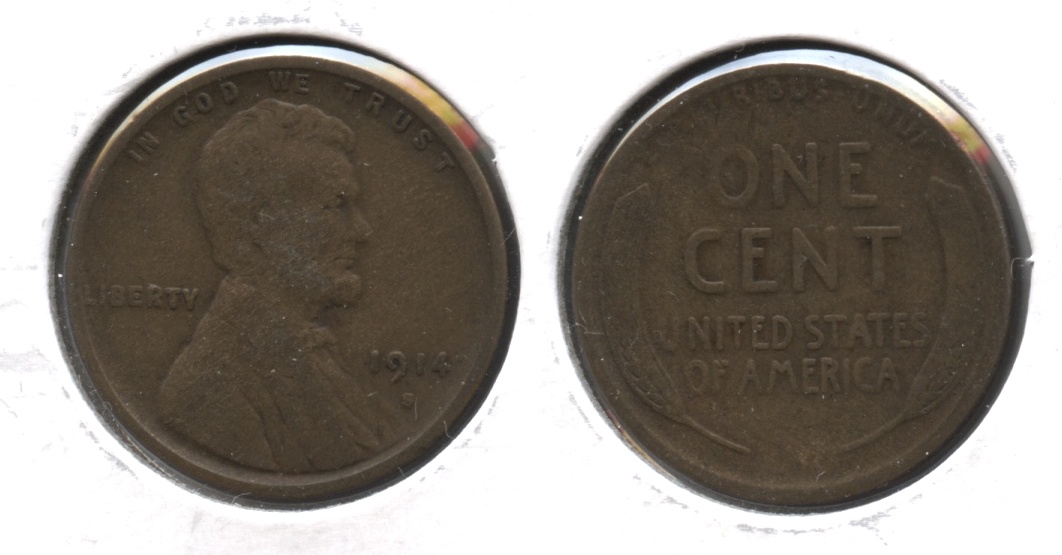 1914-S Lincoln Cent VG-8 #p