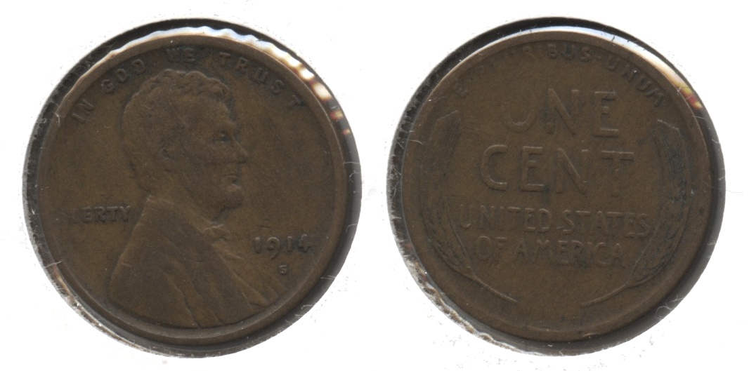 1914-S Lincoln Cent VG-8 #t