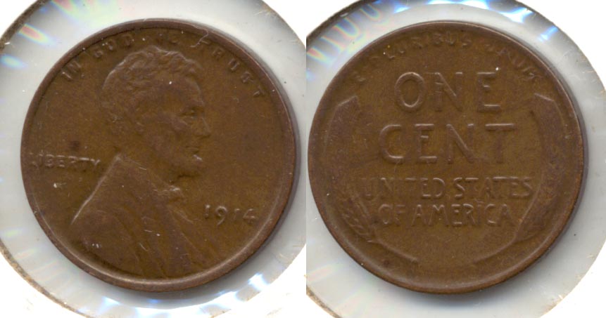 1914 Lincoln Cent AU-55