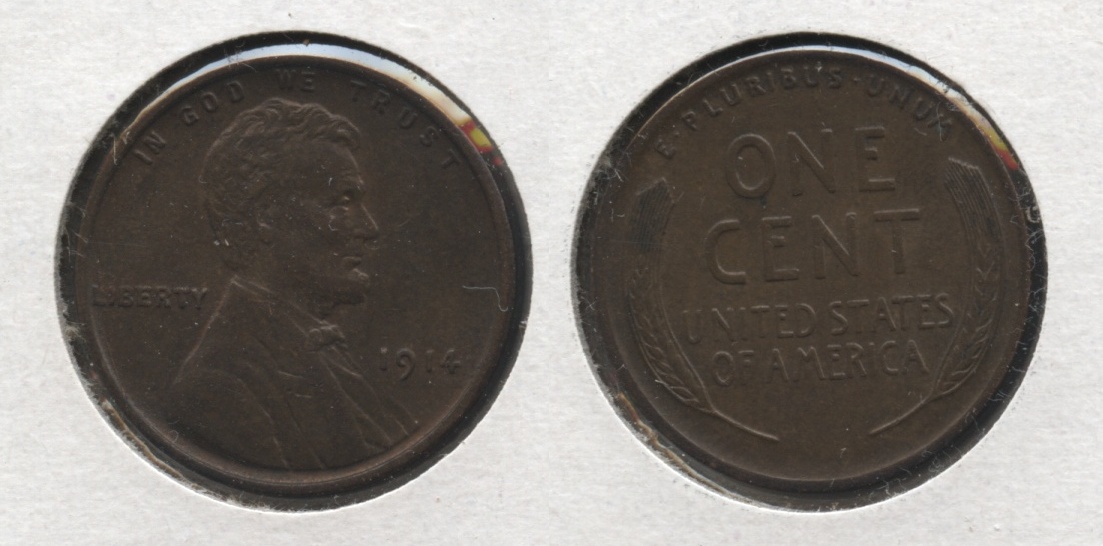 1914 Lincoln Cent AU-55 #a